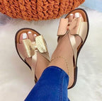 Damen Riemensandalen mit dekorativem Schleifendetail und flexiblem Fußbett R&B