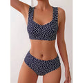Damen Bikini-Set mit hohem Bund und breiten Trägern R&B