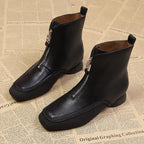 Damen Stylische Ankle Boots mit Reißverschluss und geschmeidigem Leder R&B