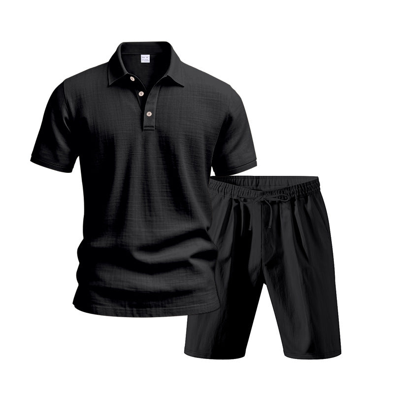 Herren legeres Polo-Shirt und Shorts Set R&B