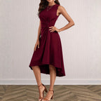 Damen Wickelmaxikleid mit asymmetrischem Saum und Drapierung R&B