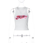 Damen Crop-Top mit stylischem Print und figurbetonter Passform R&B