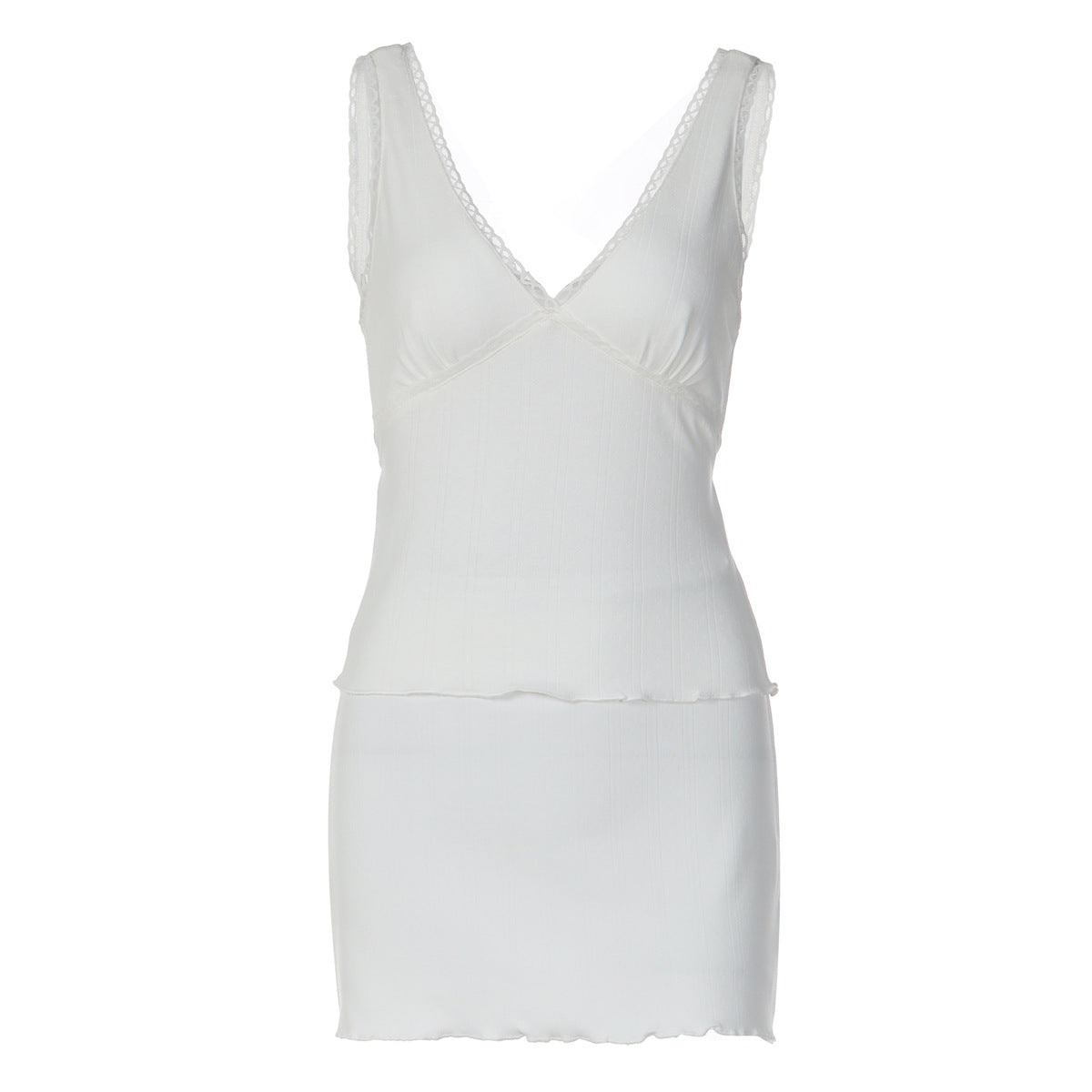 Damen Trägershirt mit eleganter Rüsche und femininer Silhouette R&B
