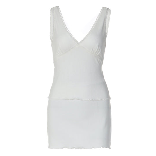Damen Trägershirt mit eleganter Rüsche und femininer Silhouette R&B