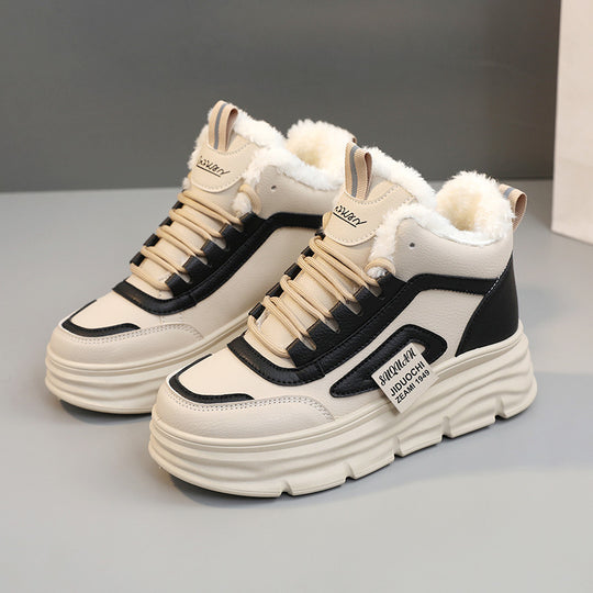 Damen hochmodische Sneaker mit kuscheligem Innenfutter und rutschfester Sohle R&B