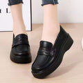 Damen Komfortable Ledereinlagen-Slipper mit hoher Plateausohle R&B