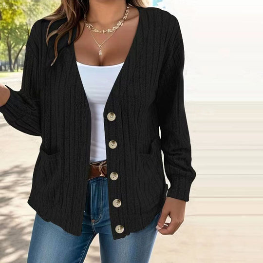 R&B | Strickjacke Polyester Komfortabel, Leicht, Taschen