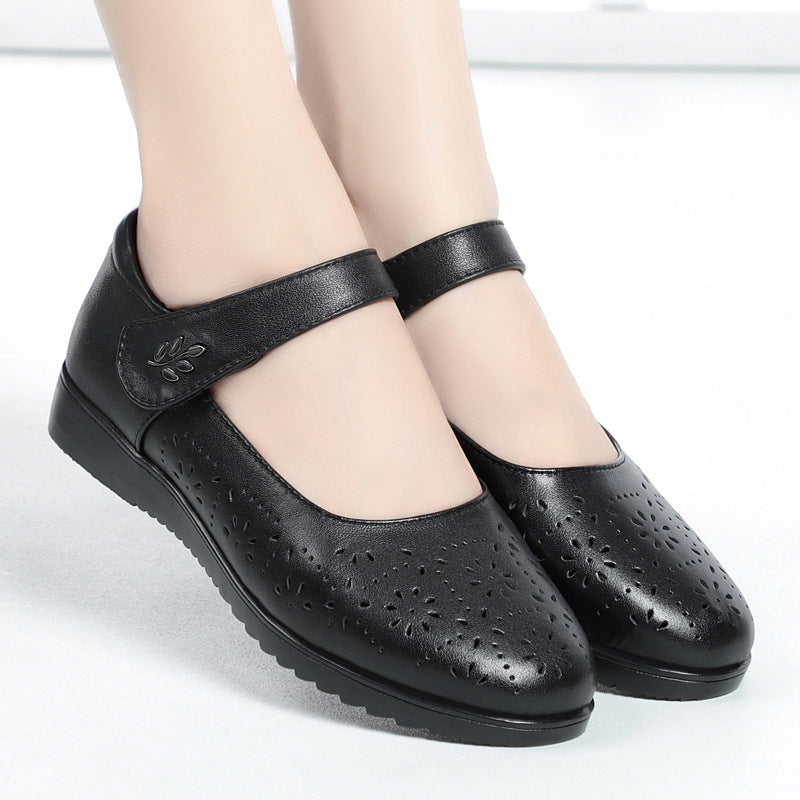 Damen Komfortable Ballerinas mit Mary Jane Verschluss R&B
