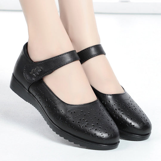 Damen Komfortable Ballerinas mit Mary Jane Verschluss R&B