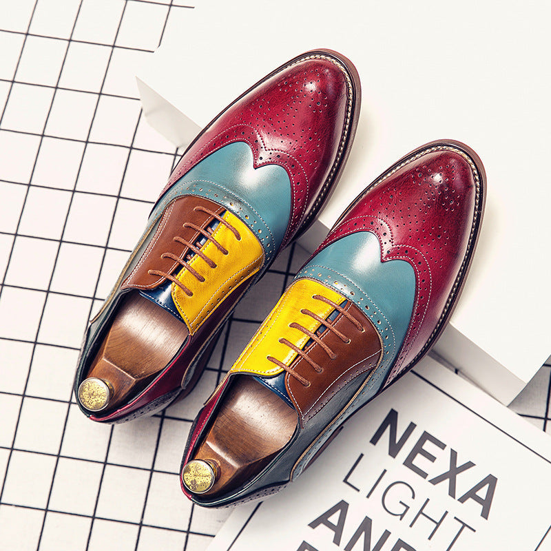 Damen Elegante Brogue-Schuhe aus hochwertigem Leder mit einzigartigen Farbdetails R&B