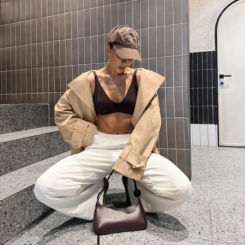 Damen Oversized Trenchcoatjacke mit eleganten Details R&B
