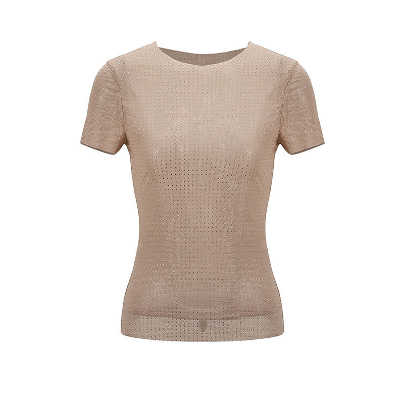 Damen Figurbetontes T-Shirt mit strukturiertem Design R&B