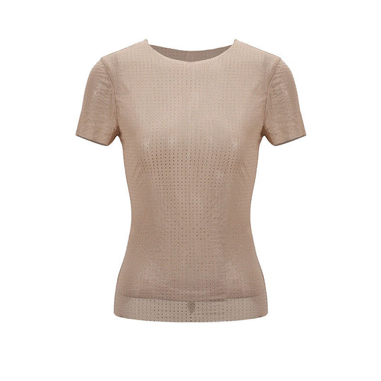 Damen Figurbetontes T-Shirt mit strukturiertem Design R&B