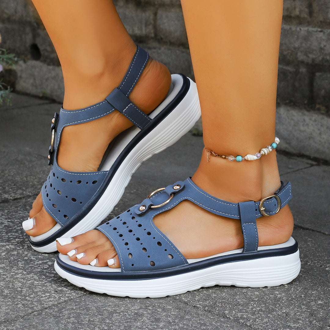 Damen Komfortable Sandalen mit ergonomischem Riemendesign und atmungsaktiver Obermaterialstruktur R&B