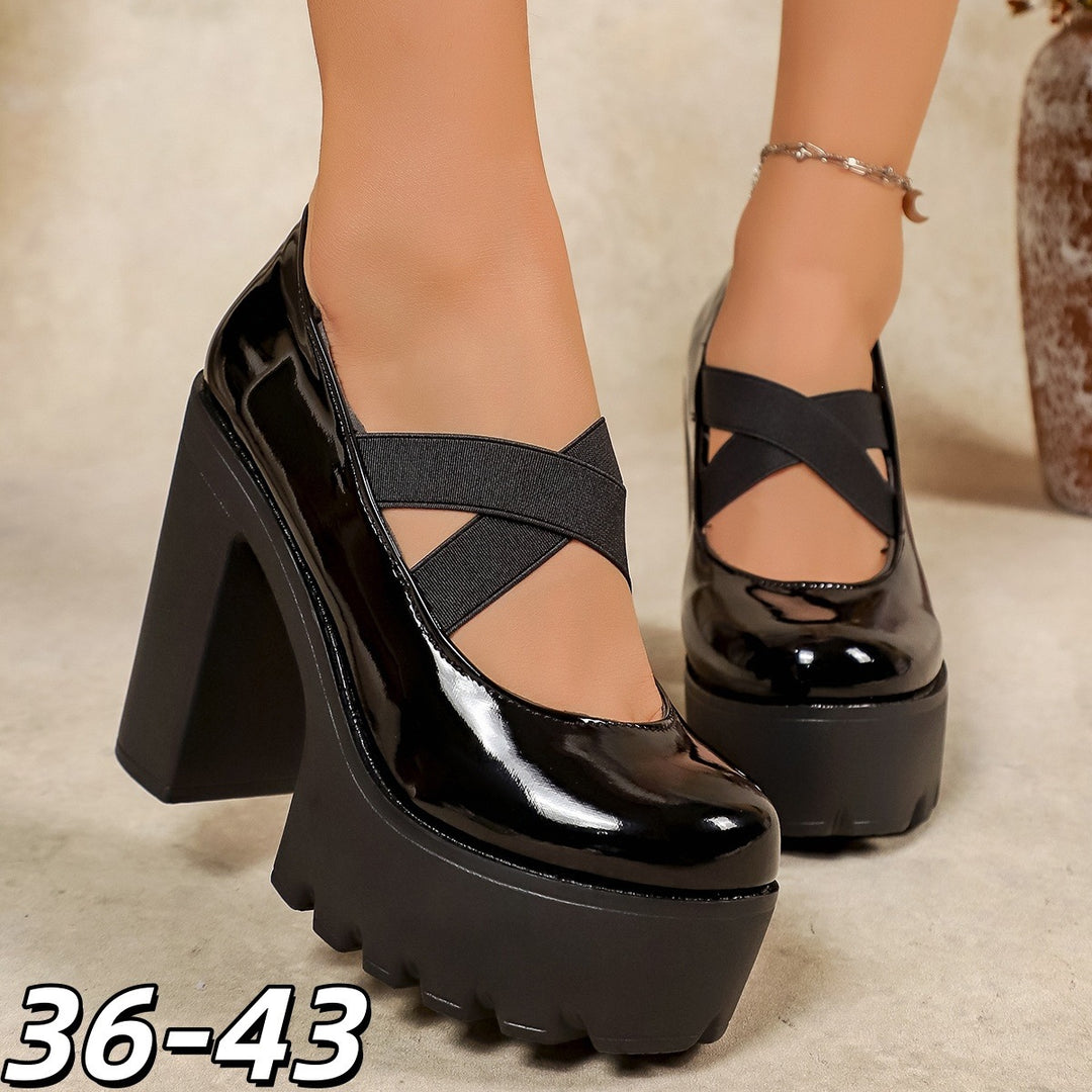 Damen Plateaupumps mit Komfort-Riemen R&B