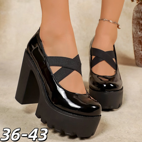 Damen Plateaupumps mit Komfort-Riemen R&B