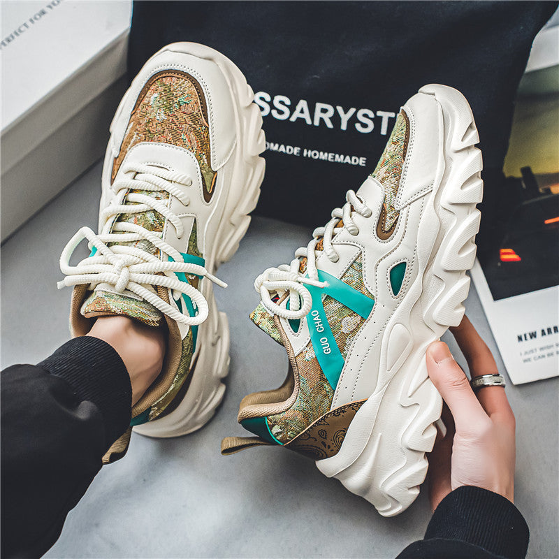 Damen Sportliche Chunky Sneakers mit atmungsaktiver Obermaterialkombination