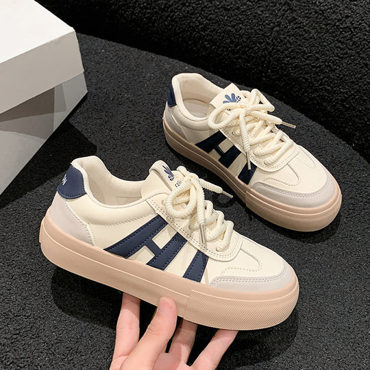 Damen sportliche Sneakers mit hochwertiger Leder- und Wildlederkombination R&B
