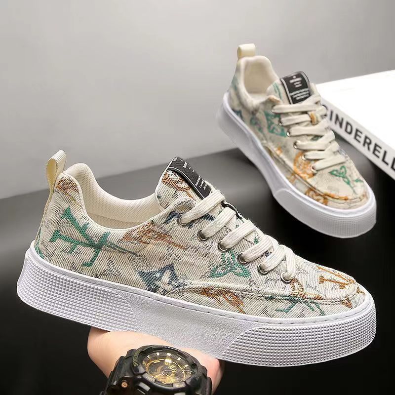 Damen Modische Canvas Sneakers mit einzigartiger Druckgestaltung R&B