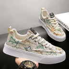 Damen Modische Canvas Sneakers mit einzigartiger Druckgestaltung
