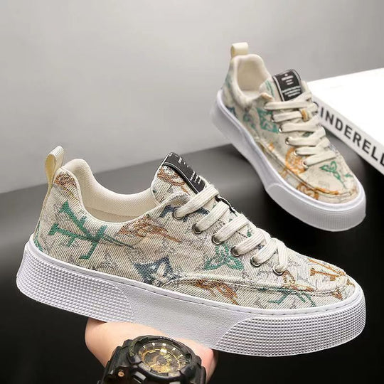 Damen Modische Canvas Sneakers mit einzigartiger Druckgestaltung R&B