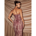 Damen Elegantes Abendkleid mit raffinierten Spitzenakzenten und corsagenähnlichem Oberteil R&B
