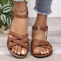 Damen Riemensandalen mit geflochtenem Design und verstellbarem Riemen R&B