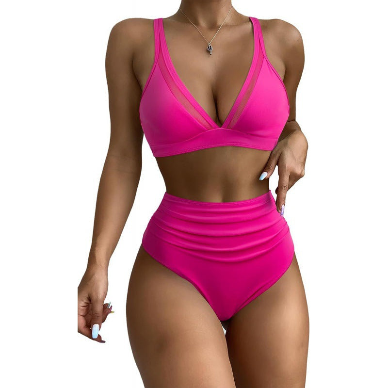 Damen Bikini-Set mit modischem Animalprint und Bicolor-Design R&B