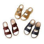 Damen Bequeme und modische Riemensandalen mit perforierten Details