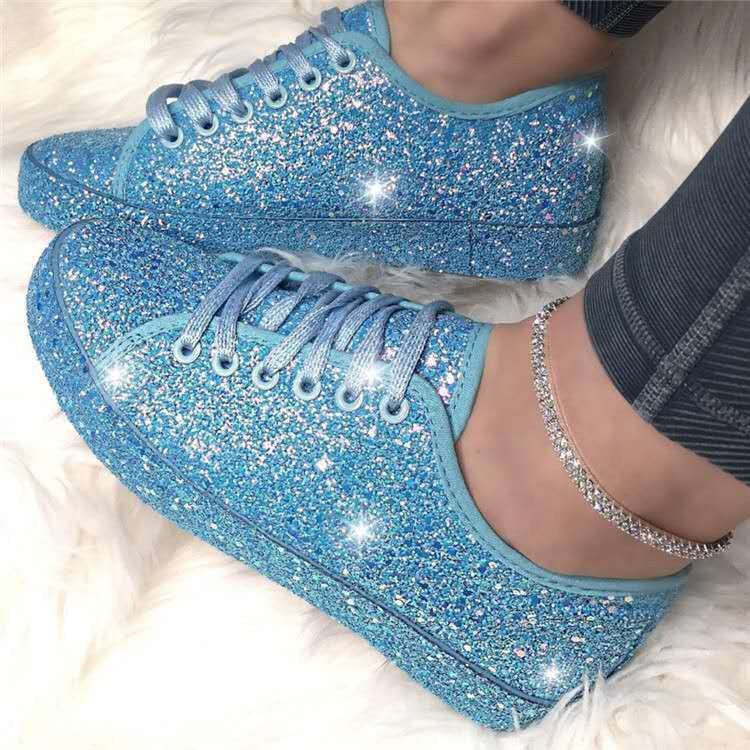 Damen Glitzernde Sneaker mit atmungsaktiver Sohle und zusätzlichem Komfort R&B