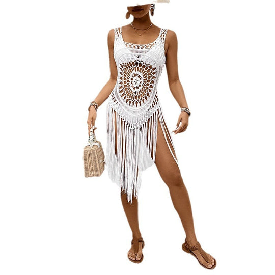 Damen Makramee Strandcover-up R&B