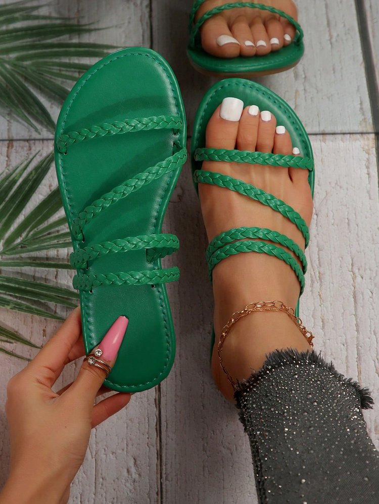 Damen Geflochtene Riemensandalen R&B