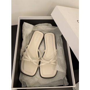 Damen elegante Flachsandalen mit modischem Riemen-Design R&B