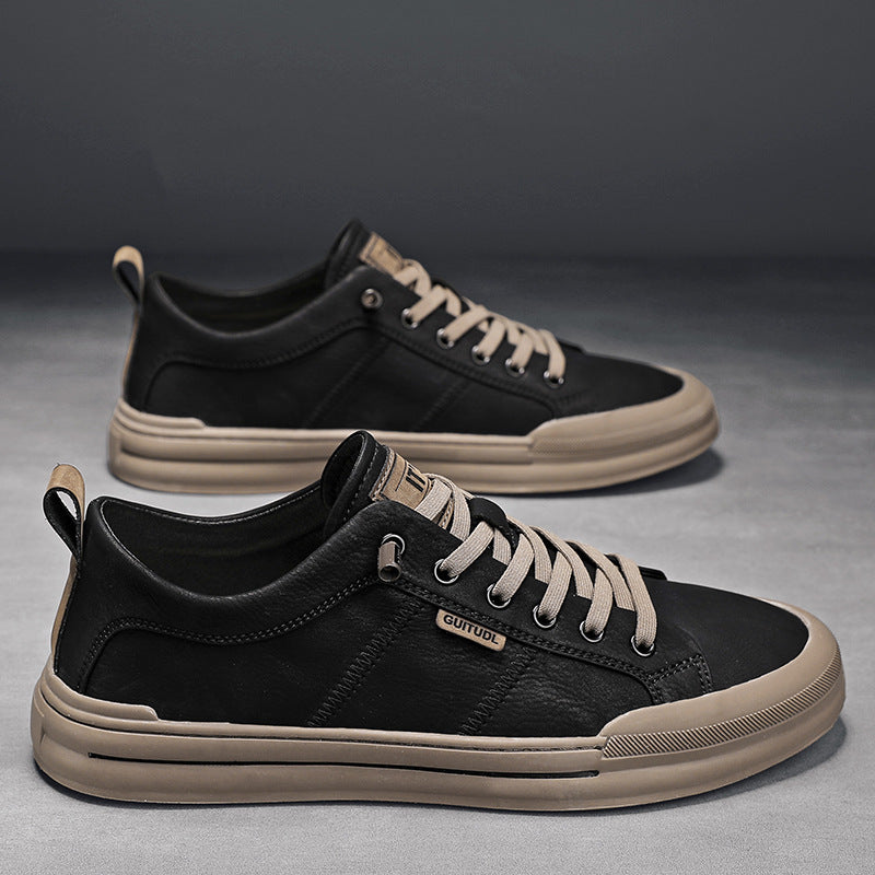 Damen Sneaker mit robustem Lederobermaterial und flexibler Laufsohle