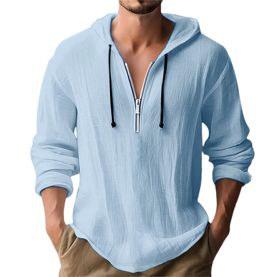 Herren lässiger Kapuzenpullover mit Reißverschluss R&B