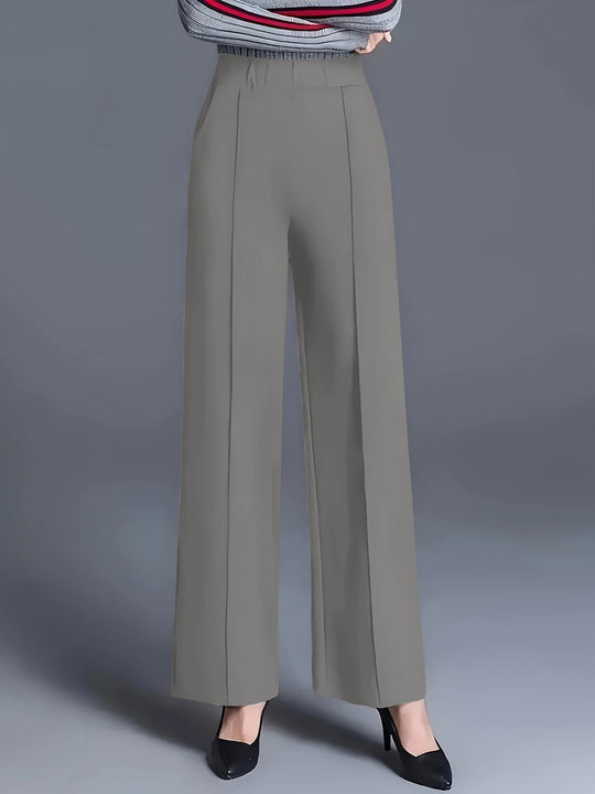 Damen Weite Hochbund-Hose mit eleganten Bügelfalten R&B