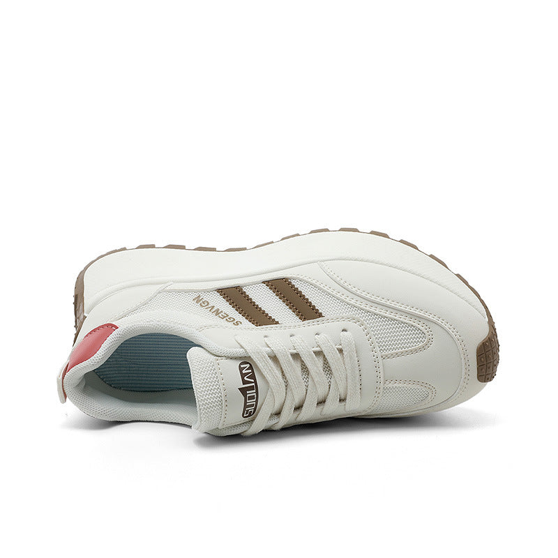 Damen modische Plateau-Sneaker mit atmungsaktivem Mesh und robuster Laufsohle R&B