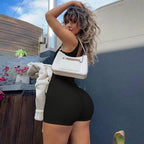 Damen Figurbetonter Overall mit Spaghettiträgern und elegantem Schnitt R&B