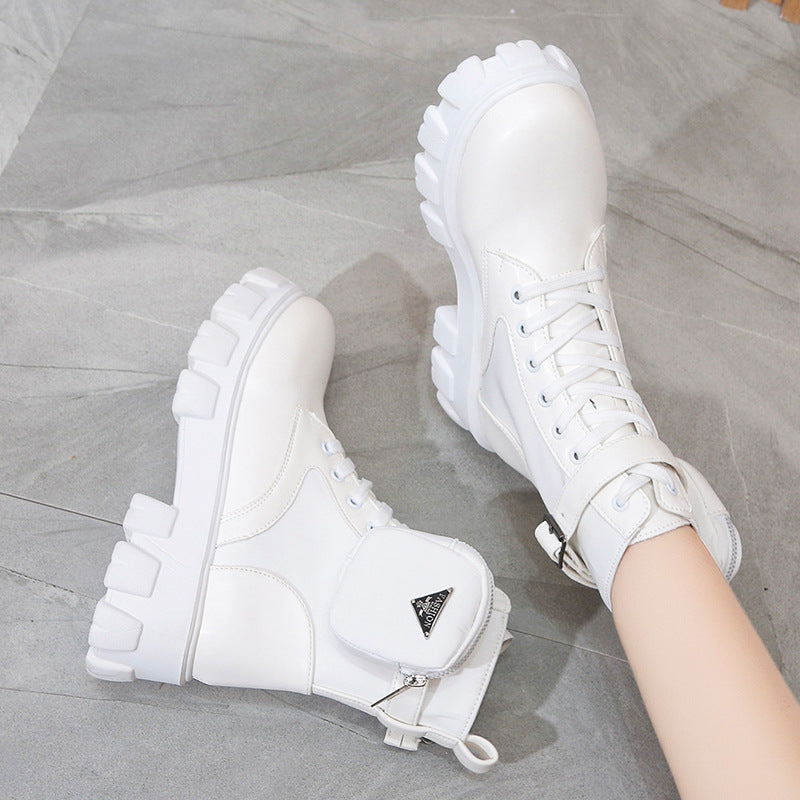 Damen Chunky Boots mit praktischem Seitentaschen-Design R&B
