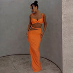 Damen Elegantes Maxikleid mit raffinierter Wickeloptik und verführerischen Details R&B
