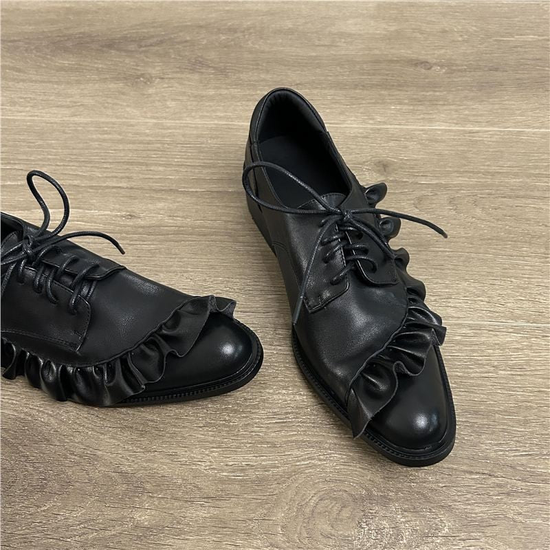 Damen Elegante Schnürschuhe mit Rüschendetail R&B
