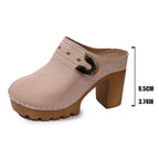 Damen Hochwertige Clogs mit Holzsohle R&B