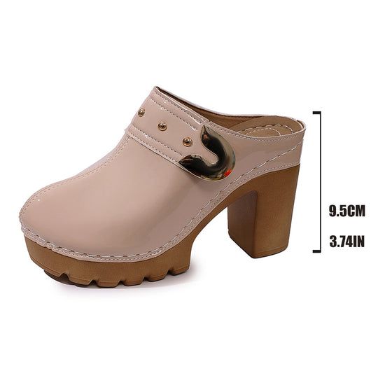 Damen Hochwertige Clogs mit Holzsohle R&B