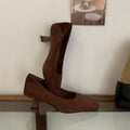 Damen elegante Slingback Pumps im Samt-Look R&B