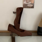 Damen elegante Slingback Pumps im Samt-Look R&B