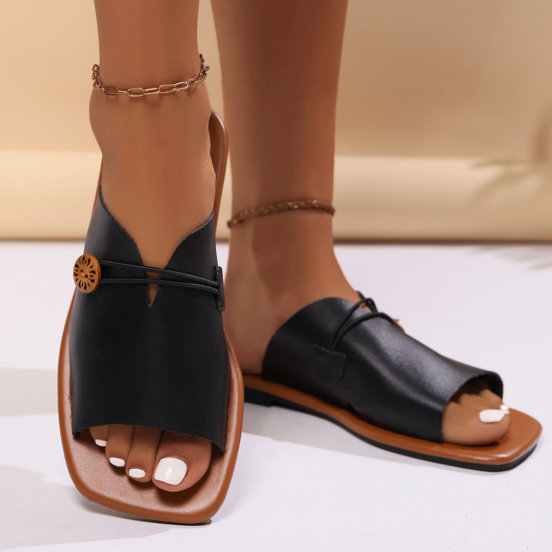 Damen offene Sandalen mit modischen Schliessen R&B