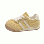 Damen Bequeme Sneakers mit elastischen Schnürsenkeln und dämpfender Sohle