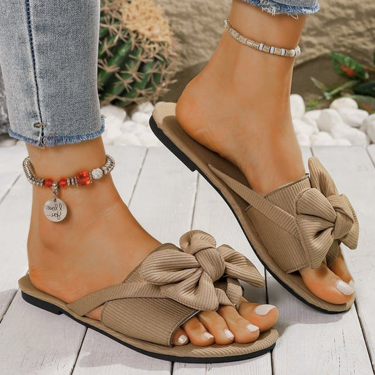 Damen modische Slides mit stilvollem Schleifen-Design R&B