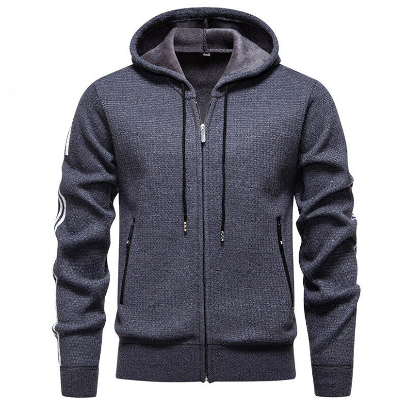 Herren Sportliche Kapuzenjacke mit innovativem Materialmix R&B