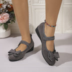 Damen Ballerinas mit dekorativer Schleifenapplikation und komfortablem Wedge-Absatz R&B